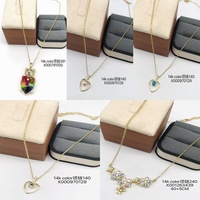 Perhiasan XUPING Grosir Set Kalung Liontin Kristal Warna-warni Kupu-kupu Hati Bintang Bunga Hewan Mutiara Perhiasan Fashion Wanita