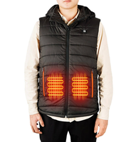 Veste en laine chauffante USB pour homme, chauffe-corps électrique avec batterie, gilet chauffant d'hiver, doudoune