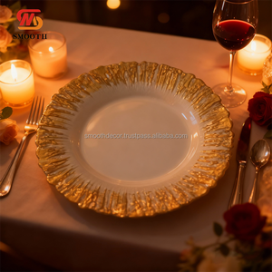 Assiettes à dîner en verre transparentes au design miroir, assiettes à fruits, bonbons, desserts, pour mariage, fête, hôtel, décoration de table - Product Image 4