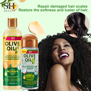 Commercio all'ingrosso personalizzato Private Label Shampos solfato Free bio olio d'oliva per la cura dei capelli set di Shampoo per africano - Product Image 2