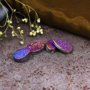 Vente en gros de pierres précieuses multicolores, cabochons multi-druzy, pierres semi-précieuses de formes variées pour la fabrication de bijoux - Product Image 2