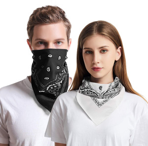 Commercio all'ingrosso di Alta Qualità 22 ''Piazza del Cotone di Paisley Stampa Sciarpa Maschera Fazzoletto Faccia Bandane Protezione - Product Image 1