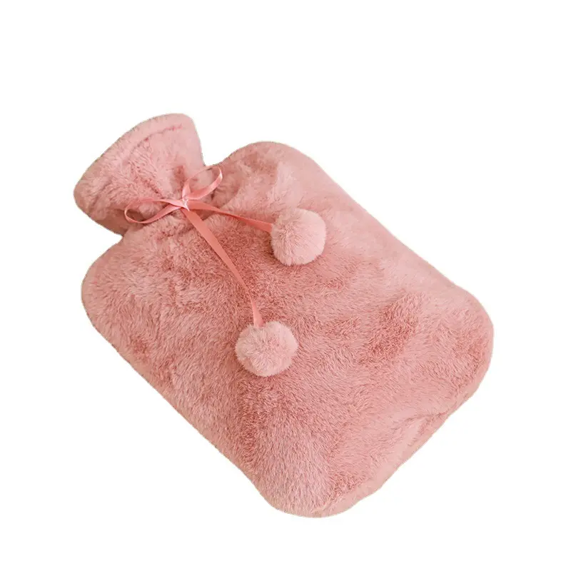 Hot sellingThe new thickened plush hot water bottle fills the girl's cute portable hand warmer big hot water bottle