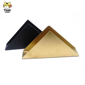 TGYW 不锈钢立式餐巾架 金色方形餐巾架 适用于餐厅咖啡厅 - Product Image 1