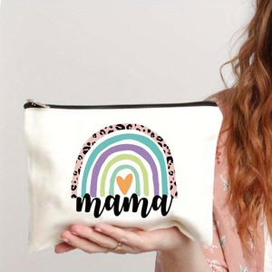 Bolsa de Almacenamiento con Cierre, Portátil, Color Rosa, Diseño Floral, Bolsa de Lona para Cosméticos, Bolsa Pequeña para Labios, Bolsa Personalizada - Product Image 1