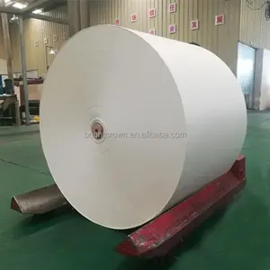 Rollo de papel Kraft de pulpa virgen de alta calidad con revestimiento de PE para uso de impresión, rollo de papel pe