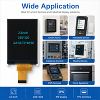 Módulo de Pantalla LCD TFT de 2.4 Pulgadas, Resolución IPS 240x320, Interfaz MCU/RGB, IC ST7789, FPC de 22 Pines, Montaje en Socket, 400cd/m