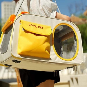 Sac de transport pour chien en tissu Oxford avec fenêtre en maille respirante, style tendance pour usage extérieur - Product Image 6
