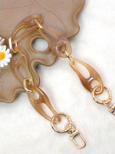 JULIN BL-140 Nouvelle sangle de sac en plastique acrylique coloré en forme de nez de cochon, boucle en métal, sangle à chaîne, sangle d'épaule, porte-clés, chaîne de lanière - Product Image 4