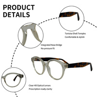 Nuevas Monturas de Gafas Ópticas Redondas SHIAN SAO10 con Logotipo Personalizado para Lentes de Lectura-PC Unisex