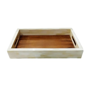 Luxury Mother of Pearl Resin Serving Tray |Elegant Ramadan <b>Eid</b> Food Serving Tray Decorative <b>Gift</b> Tray for Home Hotel Table Decor - Product Image 1