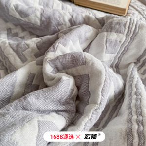 100% Cotton Four-Layer Gauze <b>Blanket</b> 3.1-4 Jin Summer Cool Quilt Breathable Rectangular Towel <b>Blanket</b> - Product Image 5