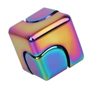Mini jouet sensoriel anti-anxiété unisexe, cube magique en alliage d'aluminium, jouet anti-stress, matériau métallique - Product Image 1