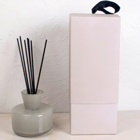 Botol Reed Diffuser Kaca Hijau Zaitun, Bentuk Bulat, Wadah Pewangi Dekoratif untuk Kamar Tidur, Kamar Mandi, Kantor, Dekorasi Rumah