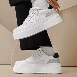 Zapatos Deportivos para Hombre, Primavera, Transpirables, con Malla Blanca, Cordones, Suela Gruesa, Modernos y Versátiles - Product Image 4