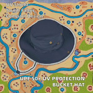 Sombrero de Pescador Plegable Unisex con Protección UV UPF 50+, 100% Poliéster, Tela Oxford, Decoración con Cadenas, para Actividades al Aire Libre en Verano - Product Image 2
