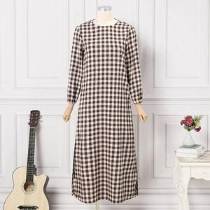 <span class=keywords><strong>Alharamain</strong></span> Jubah musulmán indio túnica moda caftán manga larga vestido Formal para mujer cuello redondo y talla grande para primavera - Product Image 4