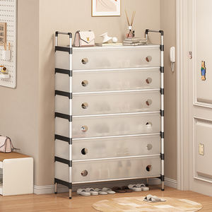 Zapatero Metálico de Alta Calidad a Prueba de Polvo de <span class=keywords><strong>4</strong></span>, 6 y 7 Niveles, Diseño de Fabricante a Bajo Precio, Organizador de Zapatos para Sala de Estar o Dormitorio - Product Image 1