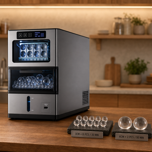Máquina de Hielo Eléctrica al por Mayor SC-6203 2 en 1, 3cm y 6cm, 384/Day, Bajo Ruido 60dB, Uso Doméstico, MOQ 10, OEM, CE, FDA - Product Image 2