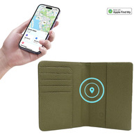 Dompet Kulit Anti RFID dengan Pelacak Pintar, Pengisian Daya Nirkabel, Pelacak Lokasi GPS, dan Tempat Kartu