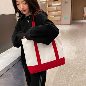 Sac fourre-tout en toile de <span class=keywords><strong>coton</strong></span> <span class=keywords><strong>blanc</strong></span> de taille personnalisée en gros Sac à provisions uni réutilisable à la mode - Product Image 6