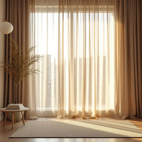 Rideaux de haute qualité de style nouveau pour fenêtres, rideau transparent uni pour la maison
