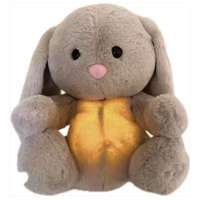 Jouets en peluche lumineux respirants, lapins apaisants, poupées kangourou mère-enfant, animaux en peluche mignons pour enfants, anti-stress, en maille