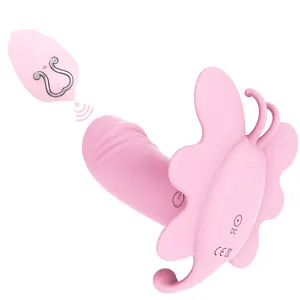 Vibromasseur portable avec télécommande, vibrateur portable, pour femmes, invisibles, pour Clitoris et point G, culotte papillon, jouet sexuel, oeuf vibrant, 18