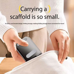 ขาตั้งโทรศัพท์เหล็กคาร์บอนแบบพับได้ 360 องศา °   ที่วางโทรศัพท์มือถือ แท็บเล็ต iPad แบบหมุนปรับได้สำหรับวางบนโต๊ะ - Product Image 5