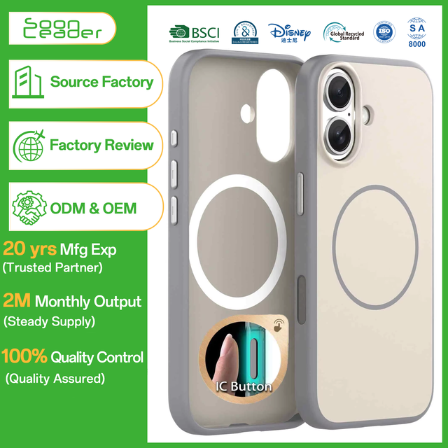 Magnetic Shockproof Anti-yellow Matt Clear Sports Design Mobile Phone Cases Compatible Camera Ring Control Button for 17
