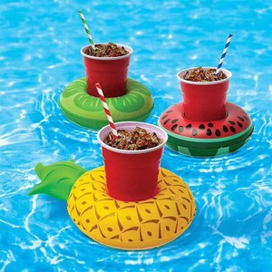 Venta al por mayor posavasos para bebidas juguete flotante inflable bebida Mini portavasos plástico de PVC flotador flotante inflable bebida piscina - Product Image 3