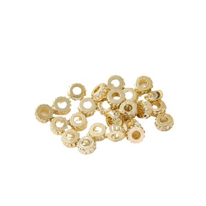 Brass Plated 18K Gold <b>Spacer</b> Beads 3mm 4mm 5mm Flat Curved Wheel Shape For DIY Bracelet Necklace Jewelry Findings - Product Image 5