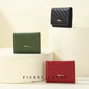 Pierre Loues New Model Fashion Thin Short Wallets For Famous Brand Women Ladies Wallets