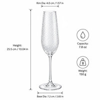 Ensemble de verres à vin en cristal texturé en spirale de luxe, verres à vin rouge, champagne, vin blanc pour mariage, banquet