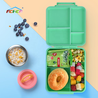Aohae Conception personnalisée Boîte Tiffin sans Bpa Boîte à bento pour enfant Boîte à lunch isolée en plastique pour l'école des enfants avec couvercle