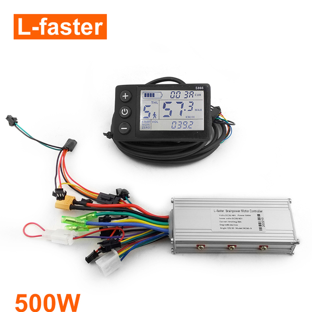 Factory Wholesale L-faster S866 500W Mini Brushless Hub Motor Controller Electric Bicycle LCD Display