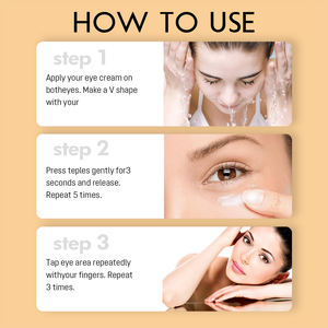 निजी लेबल प्रीमियम विटामिन सी हाइलूरोनिक एसिड एंटी-झुर्रियों पोषण आंख क्रीम चमकदार हाइड्रेशन 25 मिली - Product Image 5