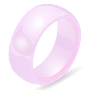 <b>Ceramic</b> <b>Ring</b> 8MM Black White Pink Glossy Simple Round Unisex Wedding Jewelry - Product Image 5
