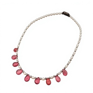 Magnifique chaîne de perles en laiton plaqué argent de qualité supérieure pour la collection de tenues de fête pour filles - Product Image 2