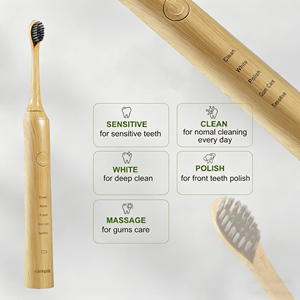 Cepillo <span class=keywords><strong>de</strong></span> <span class=keywords><strong>Dientes</strong></span> Eléctrico Sónico Carepik para Adultos, Ecológico, con Diseño Delgado para Viajes, Carga Inalámbrica, Resistente al Agua IPX7 - Product Image 3
