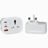 Adaptateur de prise UK avec USB Type-C 12W à charge rapide (2.4A) et protection de sécurité