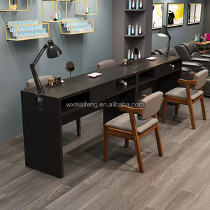Venta caliente para la fábrica de salón <span class=keywords><strong>Precio</strong></span> bajo Muebles de salón de belleza Metal Mármol Manicura <span class=keywords><strong>Mesa</strong></span> de uñas - Product Image 6