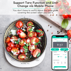 Affichage LCD de cuisine numérique intelligent Bluetooth en verre trempé ABS pour mesurer les <span class=keywords><strong>calories</strong></span> nutritionnelles des aliments App Record Coffee Nutrition - Product Image 6