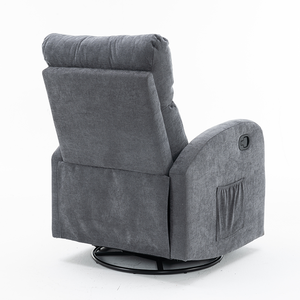 Современное ручное кресло вращающееся кресло-качалка Многофункциональная Мебель для дивана льняная обивка деревянная рама Складная Вращающаяся - Product Image 4