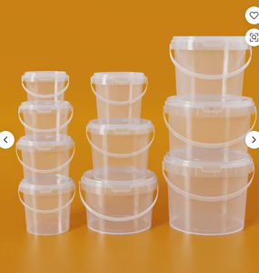 Custom <b>Square</b> Clear <b>Plastic</b> Bucket With Handle Airtight Food Storage <b>Container</b> For Kimchi Pickled Fermentation Pickle Packaging - Product Image 6