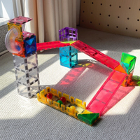 Jouets de piste de course à aimants, ensemble de construction magnétique, blocs magnétiques pour enfants