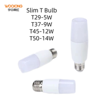 WOOJONG fabricant d'éclairage LED T ampoule Slim T ampoules 5W 9W 12W 14W E27 B22 Base LED lumières ampoules de haute qualité pour une utilisation en intérieur
