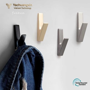 Black Zinc Alloy Wall-Mounted <b>Hooks</b> for Bathroom & <b>Kitchen</b> Metal Door <b>Hook</b> for Clothing Organisation - Product Image 4