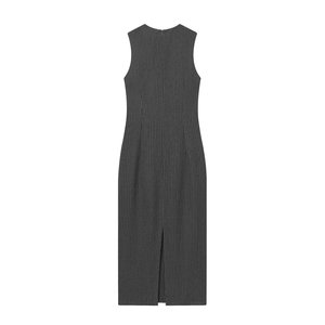 KAR&OT ZA 2025 Nuovo Arrivo Invernale Abito Midi Plissettato a Righe con Collo Tondo <span class=keywords><strong>Senza</strong></span> <span class=keywords><strong>Maniche</strong></span> e Design con Fibbia 8741237 - Product Image 2