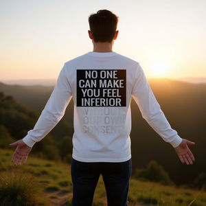 T-shirt à manches longues avec citation de motivation et de pensée positive, pour l'estime de soi, style Raglan Baseball Tee - Product Image 3